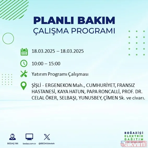 İstanbul elektrik kesintisi: 18 Mart 2025 İstanbul'da hangi ilçelerde elektrik yok? BEDAŞ listeledi - 4