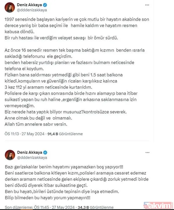 Deniz Akkaya'dan yeni bomba: Evime girmeye çalıştılar! Görüntüleri yayımladı! Kızıyla WhatsApp mesajlarını ifşa etti! "Çocuk kabul etmiyorum" mesajı tepki topladı! - 22