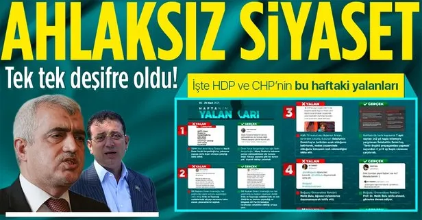Terörün siyasi ayağı HDP ve onun destekçisi CHP’nin bu haftaki yalanları