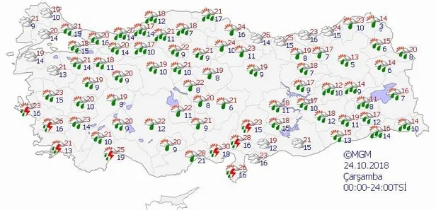 Meteoroloji'den son dakika sağanak uyarısı! 23 Ekim hava durumu! İstanbul ve diğer iller....-7