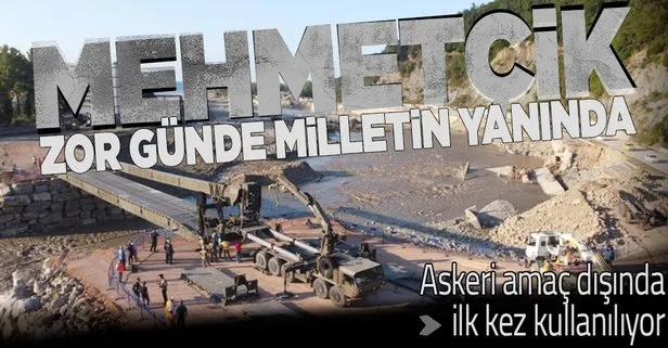 Türk askeri Sinop’ta! İlk kez askeri amaç haricinde Hafif Alaşımlı Sabit Köprü kuruldu