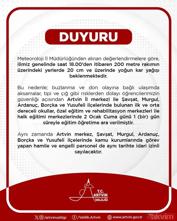 İstanbul'da 5 ilçede eğitime ara! Valilikler peş peşe açıkladı: Şehir şehir kar tatili raporu - 21