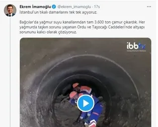 İmamoğlu kanal temizliğini yatırım diye gösterdi!
