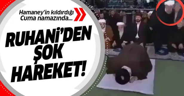 Hamaney'in kıldırdığı Cuma namazında Ruhani camiyi terk etti