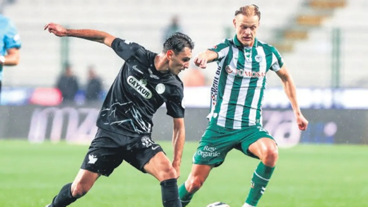 Konyaspor ile Rizespor karşılaşması berabere bitti