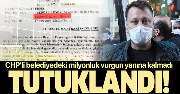SON DAKİKA: CHP'li Menemen Belediye Başkanı Serdar Aksoy tutuklandı