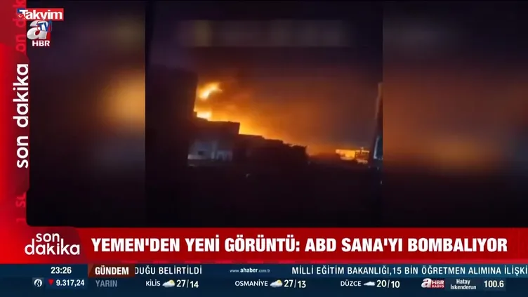 Büyük hava saldırısı! ABD Sana’yı bombalıyor