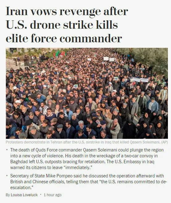 Süleymani'ni ölümü dünya basınında: Ortadoğu'da dehşet verici yeni bir sayfa açılacak-7