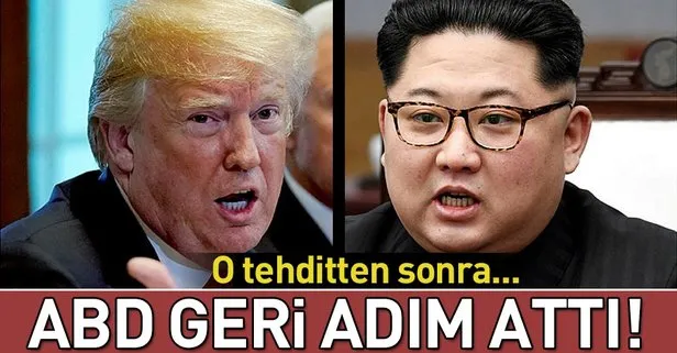 Kim Jong Un tehdit etti, ABD geri adım attı!