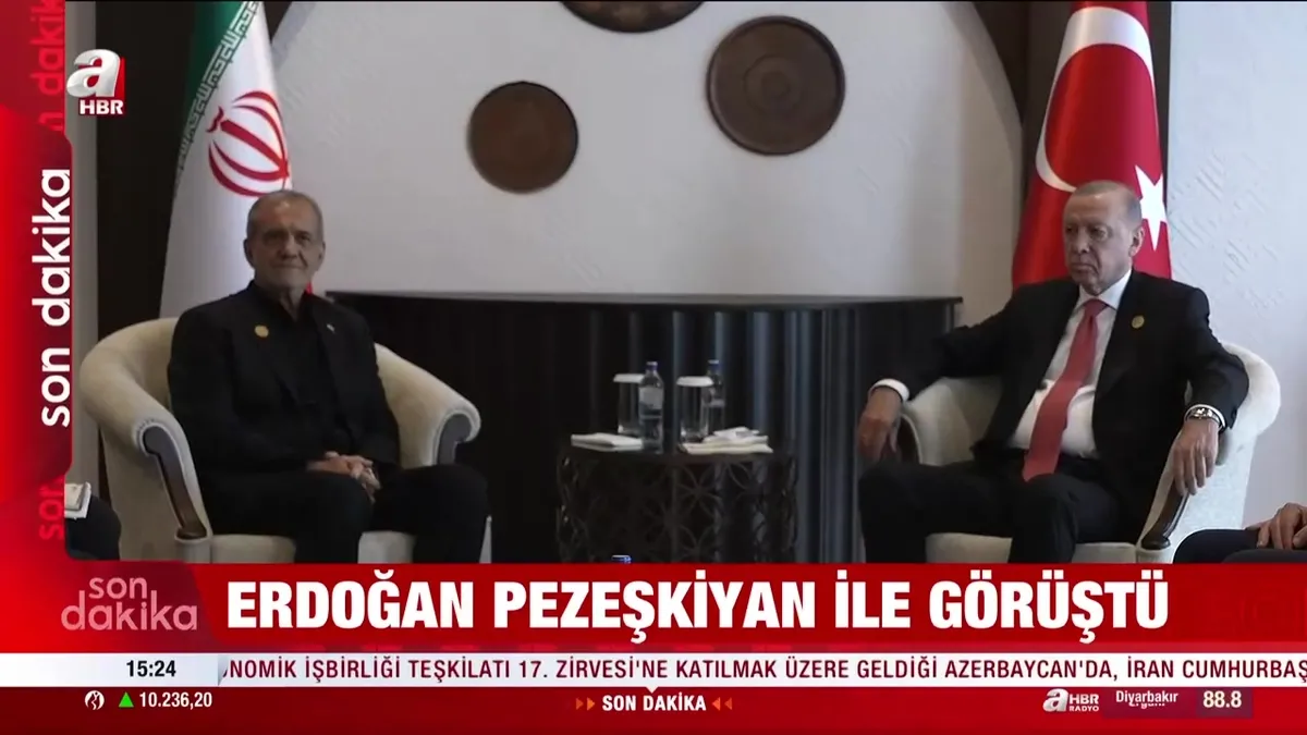 Başkan Erdoğan Pezeşkiyan ile görüştü