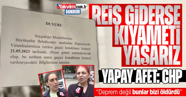 Tekirdağ'da mağdur edilen depremzedelerden CHP'ye tepki: Erdoğan giderse biz kıyameti yaşarız