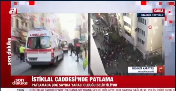 Son dakika Taksim patlama! Taksim, İstiklal Caddesi bomba mı patladı, ne oldu? Son dakika İstanbul Taksim patlama anı İZLE! Ölü yaralı var mı?