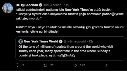 New York Times'tan İstiklal Caddesi'ndeki patlama sonrası skandal üstüne skandal! PKK/PYD ve terör saldırısı diyemedi-11