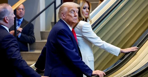 Trump’ın BM binasında yürüyen merdivenle imtihanı! Kürsüde eleştirmişti: Bozuk merdivendeki anlar ortaya çıktı | Beyaz Saray "sabotaj" dedi