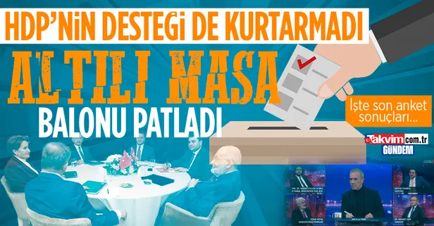 HDP desteğine rağmen 6’lı masanın oyları düşüyor! İşte CHP ve İYİ Parti’nin güncel oranları ve son seçim anketi…