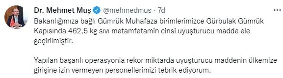 Son dakika: Ticaret Bakanı Mehmet Muş'tan flaş açıklama! Sınırdan zehir sokmaya çalışanlara darbe!-2