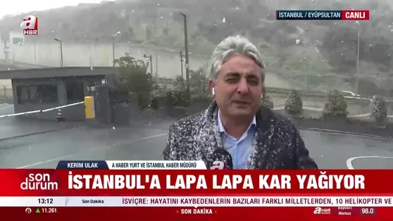 İstanbul’da lapa lapa kar yağışı başladı