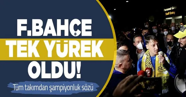 Fenerbahçe taraftarı takımı karşılamak için havalimanına akın etti! Pereira ve futbolcular şampiyonluk sözü verdi