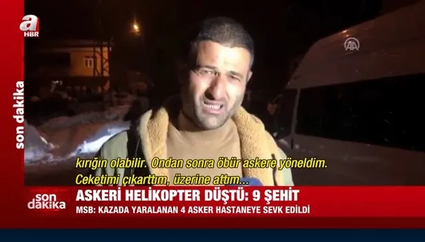 Bitlis'te yaşanan helikopter kazasının görgü tanığı yaşananları anlattı