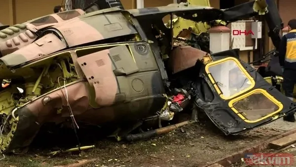 İstanbul Sancaktepe'de düşen askeri helikopterden ilk görüntüler - 28