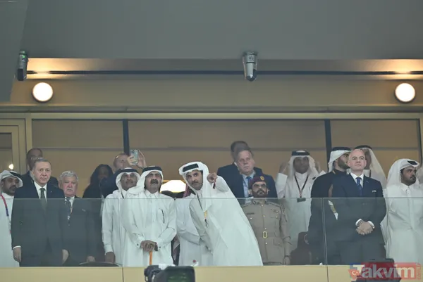 Başkan Recep Tayyip Erdoğan Katar'da dev finali takip etti! Al Sani ile görüştü - 17