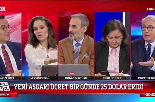 Hazımsız Nevşin Mengü, Amerikan beslemesi FOX TV'de asgari ücret zammını alaya aldı: "Çok güzel yapıldı, oley"