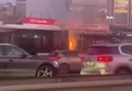 Florya'da metrobüste yangın | VİDEO