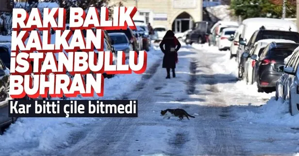 Son dakika: İstanbul’da kar bitti çilesi bitmedi! Sokak aralarında vatandaşlar zor anlar yaşıyor