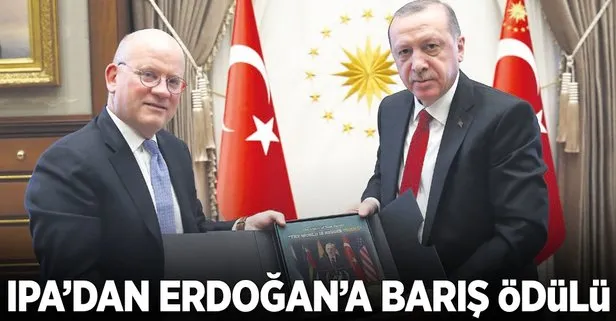 Erdoğan’a barış ödülü