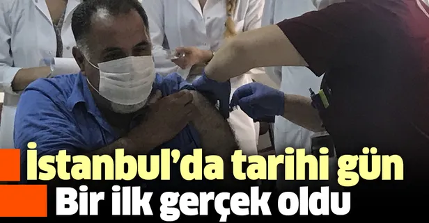 Cerrahpaşa'da tarihi gün! İlk gönüllü aşılama yapıldı