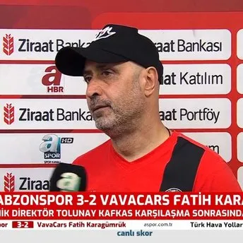 Fatih Karagümrük’te Teknik Direktör Tolunay Kafkas: Hakemler maçı iyi yönetmiyor