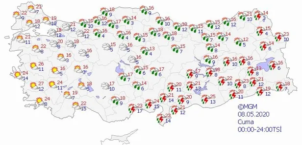 Meteoroloji'den son dakika sağanak yağış uyarısı | 5 Mayıs hava durumu (Yarın hava nasıl olacak)-6