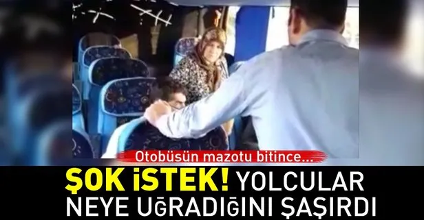 Otobüsün mazotu bitti, yolculardan mazot parası istediler