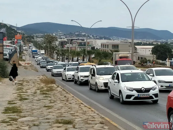 SON DAKİKA: 29 Nisan-17 Mayıs arasındaki yasağı yazlıklarında geçirmek isteyenler Bodrum'a akın etti! Trafik kilitlendi - 5
