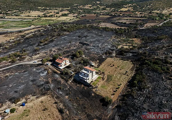 Çeşme yangınında zarar gören alanlar görüntülendi: Her şeyimiz yandı - 5