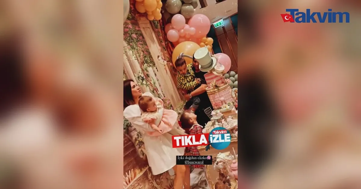 Buse Varol kızı Eliz'in 1.yaş gününü kutladı