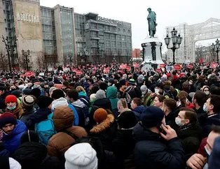 Navalnıy taraftarlarından Putin’e karşı protesto gösterisi
