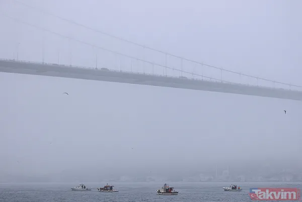 İstanbul'dan sis manzaraları... Köprüler kayboldu - 13