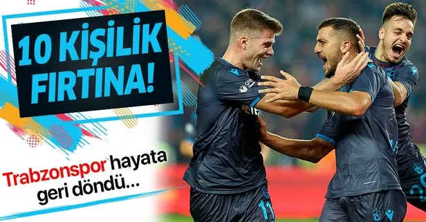 Trabzonspor, 75 dakika 10 kişi oynadığı maçta Alanya’yı yıktı