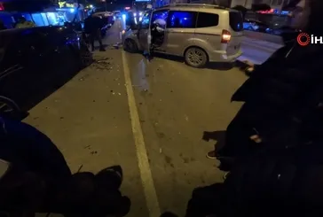 İZSU’ya ait araçla alkollü sürüş! 19 yaşındaki genç 5 araca çarptı