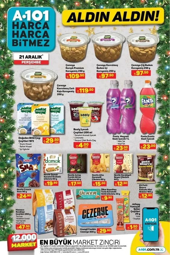 1702793187784.jpg Çam ağacı 159 TL, dondurulmuş bütün hindi 139 TL, konfeti + kar spreyi 29 TL, tombala, mum... A101 21 Aralık yılbaşı kataloğu yayımlandı!-9