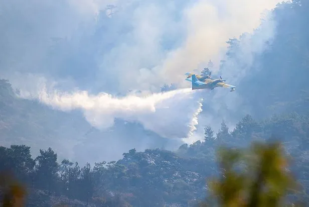 Muğla ve İzmir'de peş peşe orman yangınları! Datça'daki yangın kontrol altında-9