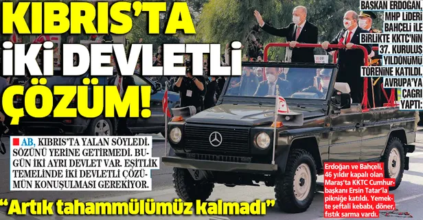 Kıbrıs’ta iki devletli çözüm! Başkan Erdoğan'dan Avrupa'ya çağrı: Bizim ve KKTC’nin diplomasi oyunlarına tahammülü kalmadı