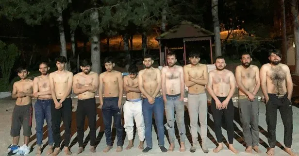 Yarı çıplak halde yakalandılar