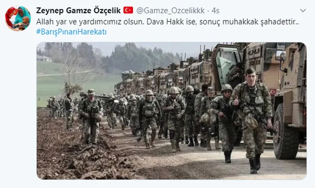 Ünlü oyuncu Gamze Özçelik'ten Suriye operasyonuna tam destek!-1