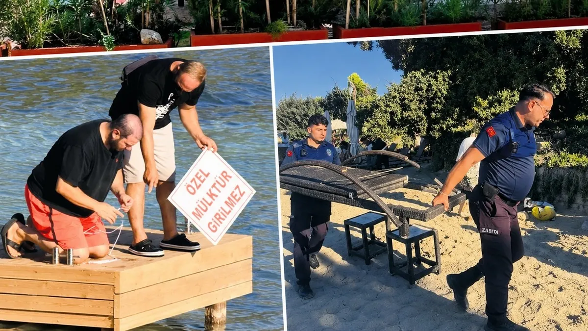 Ünlüsü bitti, iş adamı başladı! Çeşme'de özel plaj oyunu bozuldu