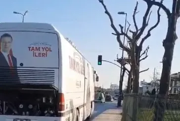 İmamoğlu’nun seçim otobüsü yolda kaldı!