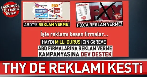 THY, ABD’li şirketlere reklam vermeyecek