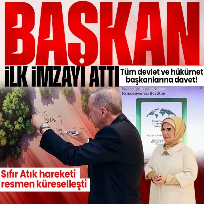 Başkan Recep Tayyip Erdoğan New Yorkta, Küresel Sıfır Atık İyi Niyet Beyanına ilk imzayı attı