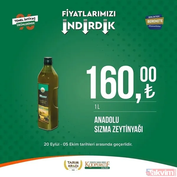 Tarım Kredi 5 Ekim FİYAT LİSTESİ 2023! Kooperatif marketlerinde indirimlerin son günü! Kırmızı mercimek 22.25, tost peyniri 59. 90... - 3